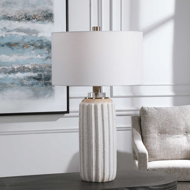 CREMA CRACKLE GLAZE CERAMIC LAMP