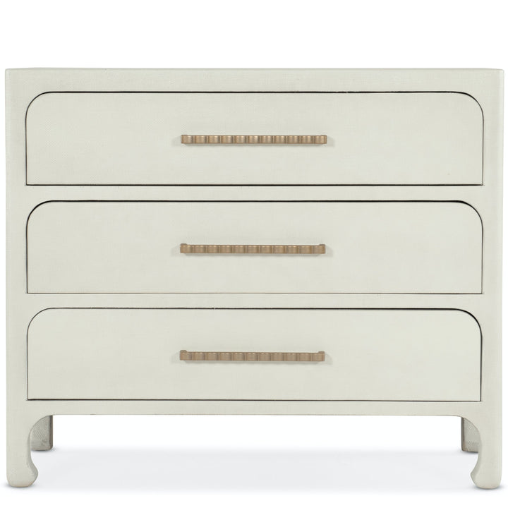 CRUISER LACQUERED GRASSCLOTH CHEST: WHITE