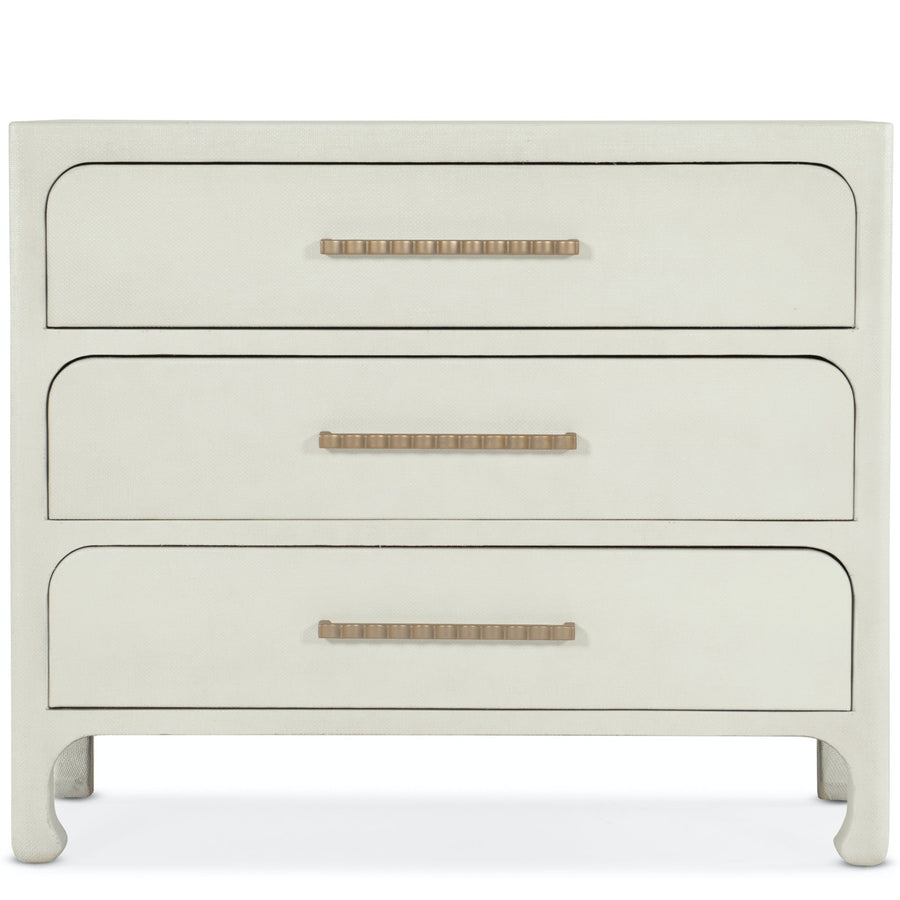 CRUISER LACQUERED GRASSCLOTH CHEST: WHITE