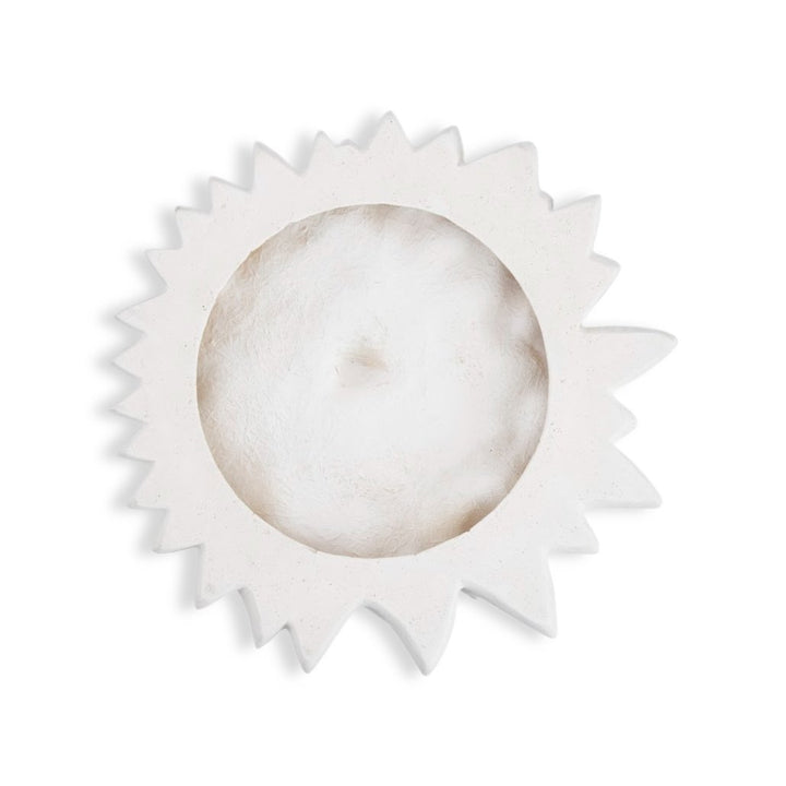 DAHLIA FLOWER WALL DECOR: WHITE STONE