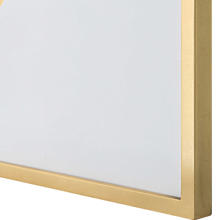 DANBURY OVER - SIZED WHITE + GOLD MIRROR