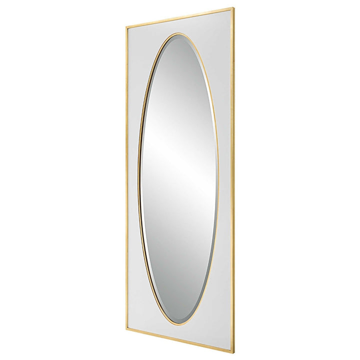 DANBURY OVER - SIZED WHITE + GOLD MIRROR