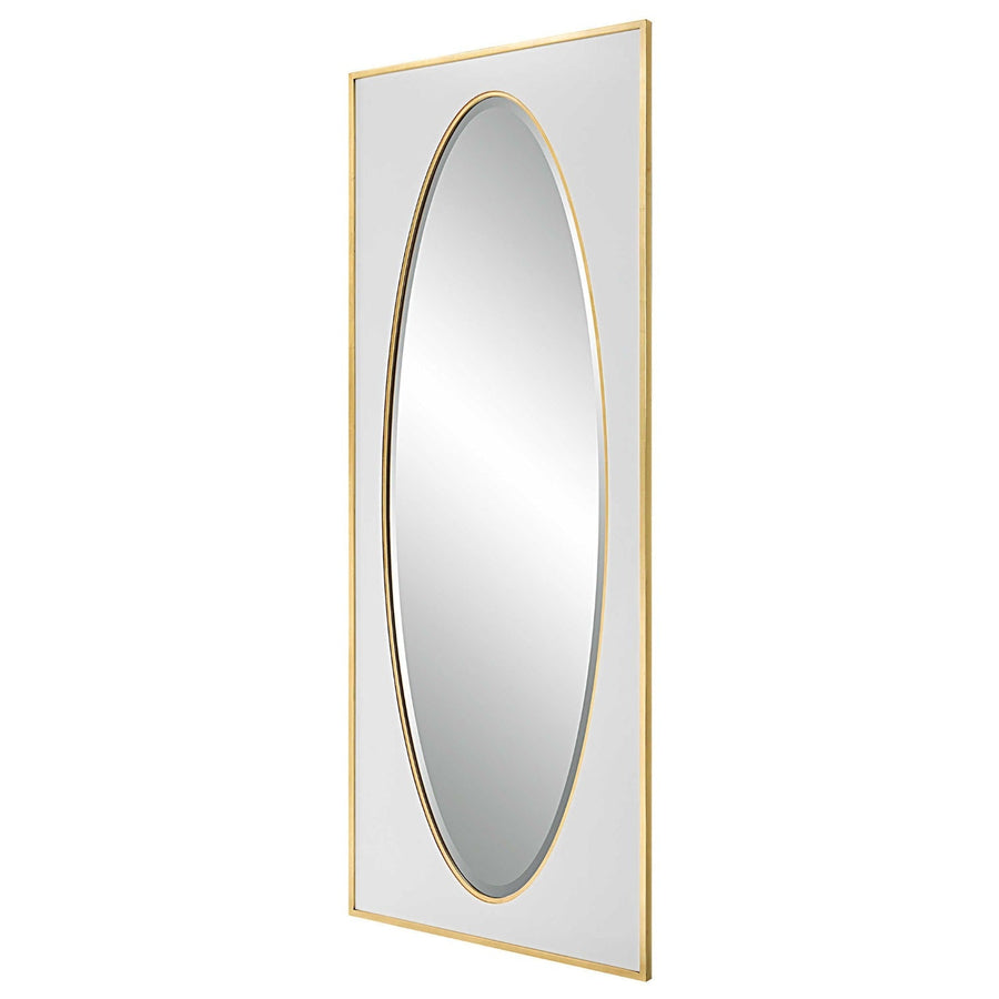 DANBURY OVER - SIZED WHITE + GOLD MIRROR