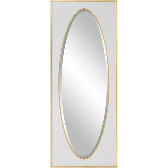 DANBURY OVER - SIZED WHITE + GOLD MIRROR