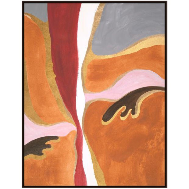 "DANCING WITH YOU I" METALLIC GOLD EMBELLISHED CANVAS ART