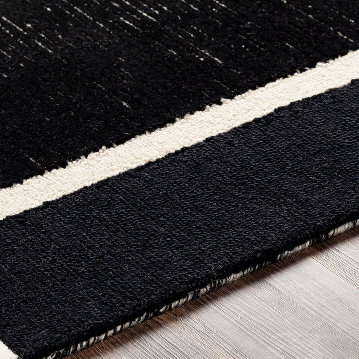 DECO MOON TUFTED WOOL RUG: BLACK, BEIGE
