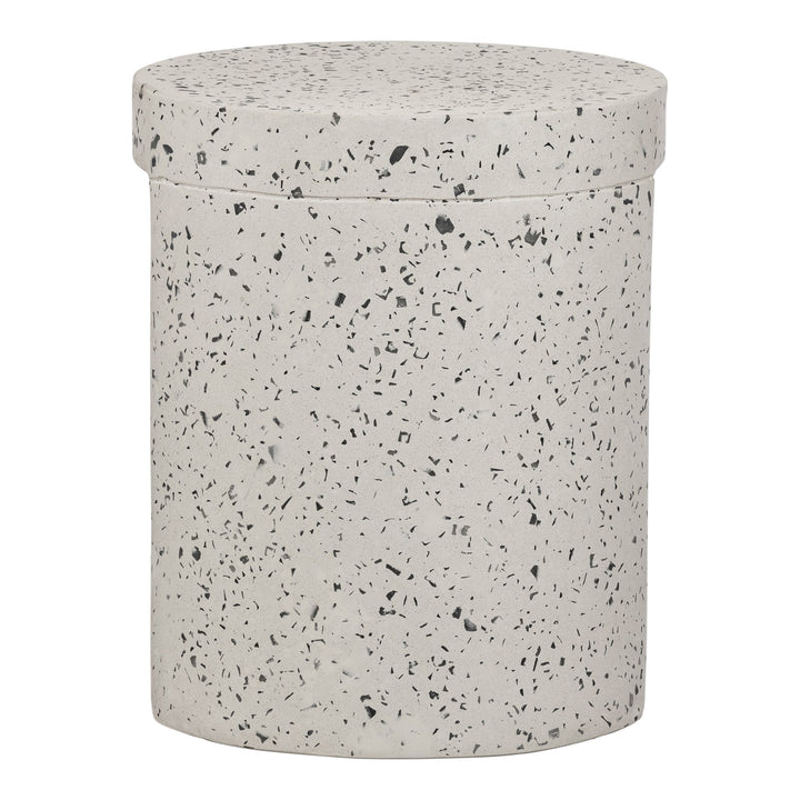 DECO WHITE TERRAZZO OUTDOOR STOOL