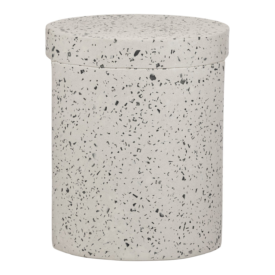 DECO WHITE TERRAZZO OUTDOOR STOOL