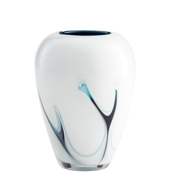 DEEP SKY WHITE GLASS VASES