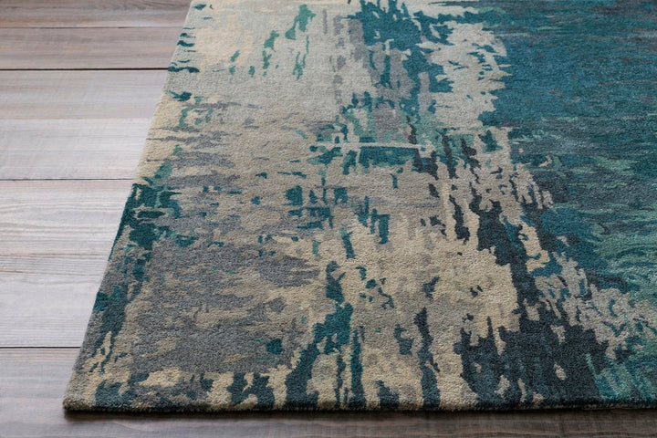 DIBA WOOL RUG: TEAL