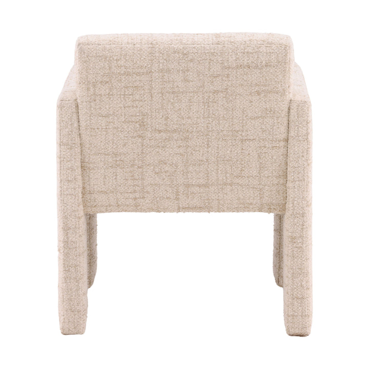 Beige textured stool on a white background