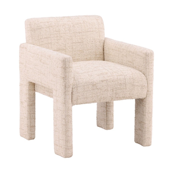 Beige armchair on a white background