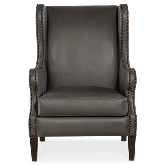 DUTTON LEATHER CLUB CHAIR w/ FAUX CROC
