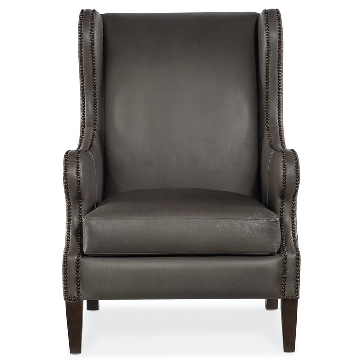 DUTTON LEATHER CLUB CHAIR w/ FAUX CROC
