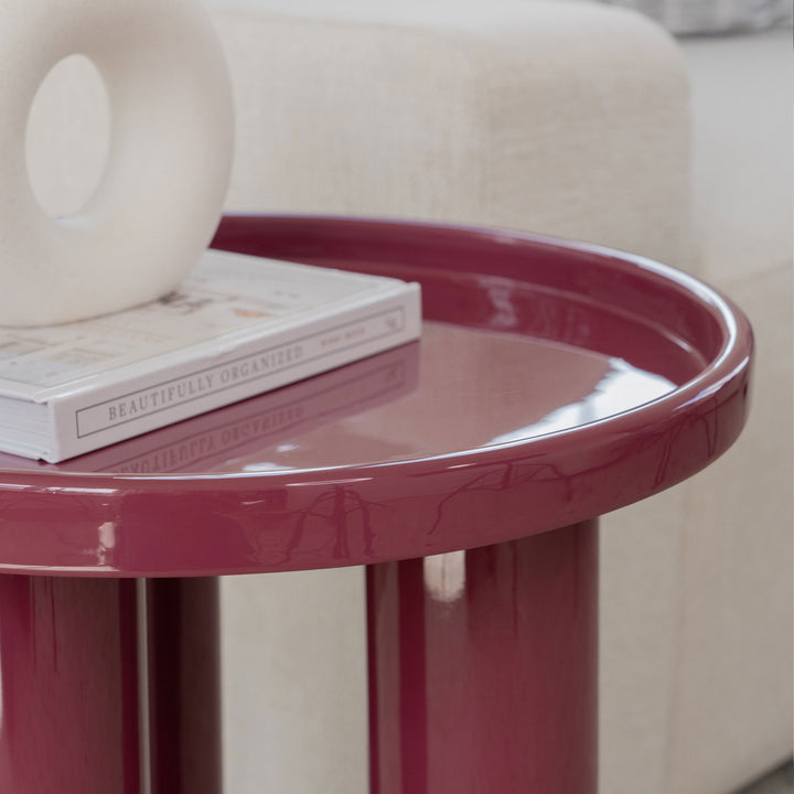 ECLAT SOFIA ENAMEL ROUND TOP END TABLE