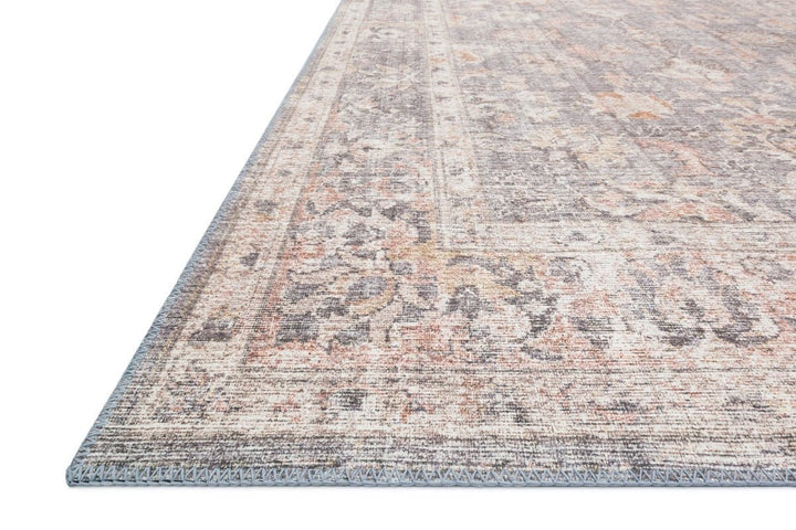 EDITH VINTAGE PRINT RUG: GRAY, APRICOT