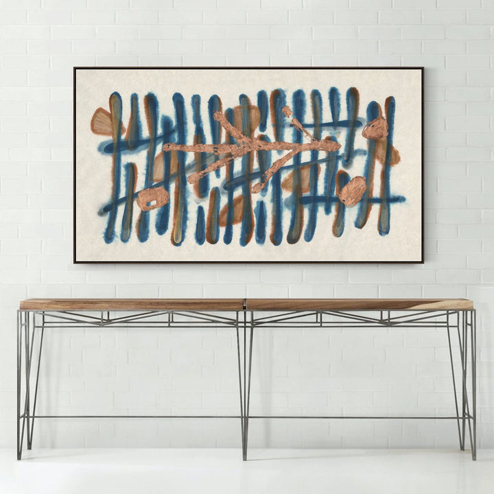 "ELEMENTAL" METALLIC COPPER EMBELLISHED CANVAS ART