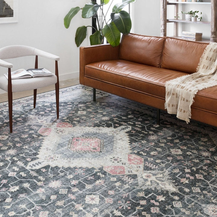 ELSA VINTAGE PRINT RUG: GRAY