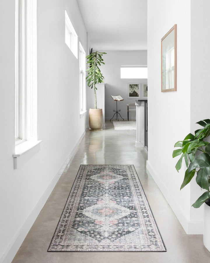 ELSA VINTAGE PRINT RUG: GRAY