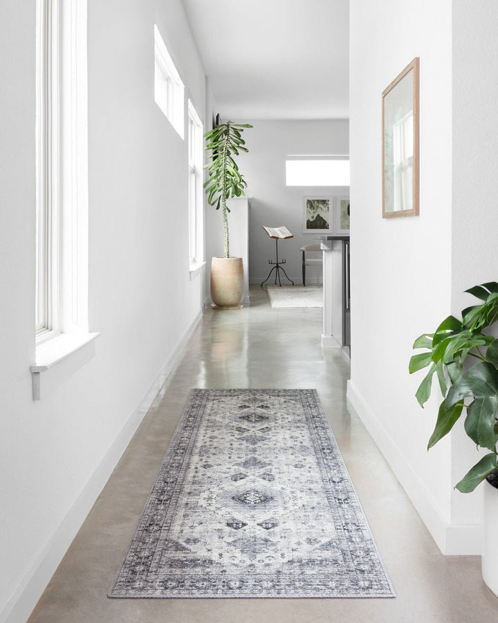 ELSA VINTAGE PRINT RUG: GRAY