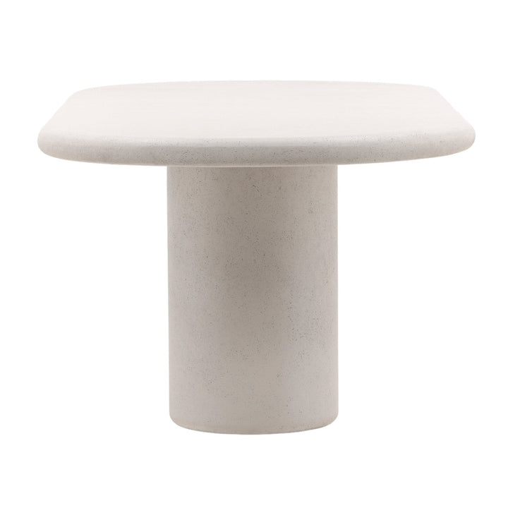 EMERIC INDOOR - OUTDOOR WHITE CONCRETE DINING TABLE