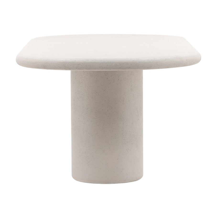 EMERIC INDOOR - OUTDOOR WHITE CONCRETE DINING TABLE