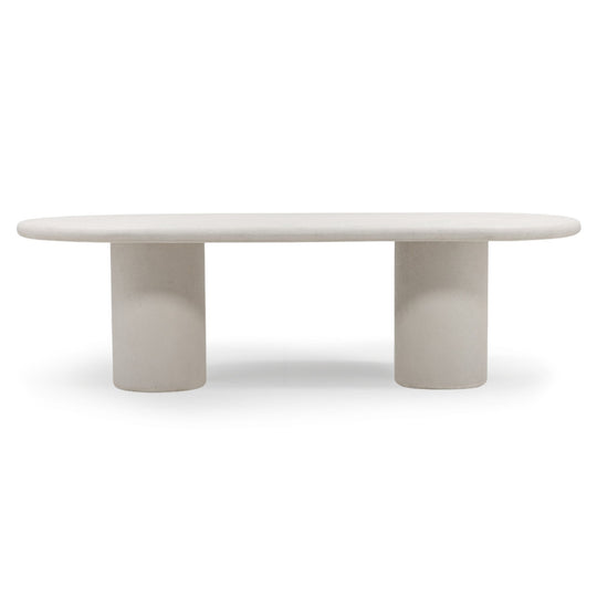 EMERIC INDOOR - OUTDOOR WHITE CONCRETE DINING TABLE