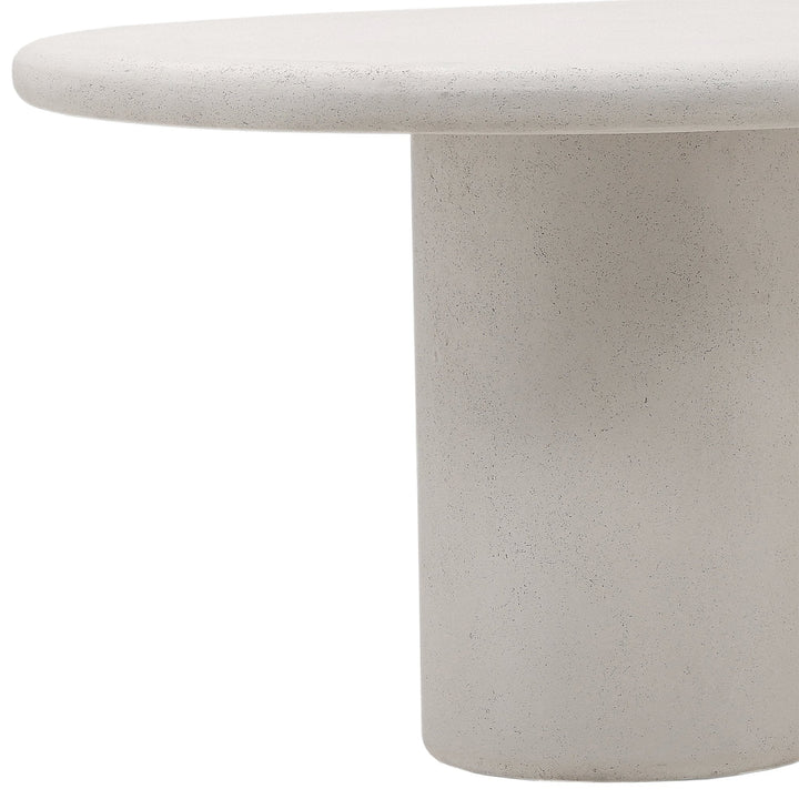 EMERIC INDOOR - OUTDOOR WHITE CONCRETE DINING TABLE