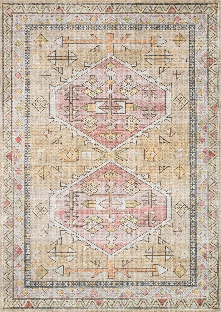 ENID VINTAGE PRINT RUG: GOLD, BLUSH