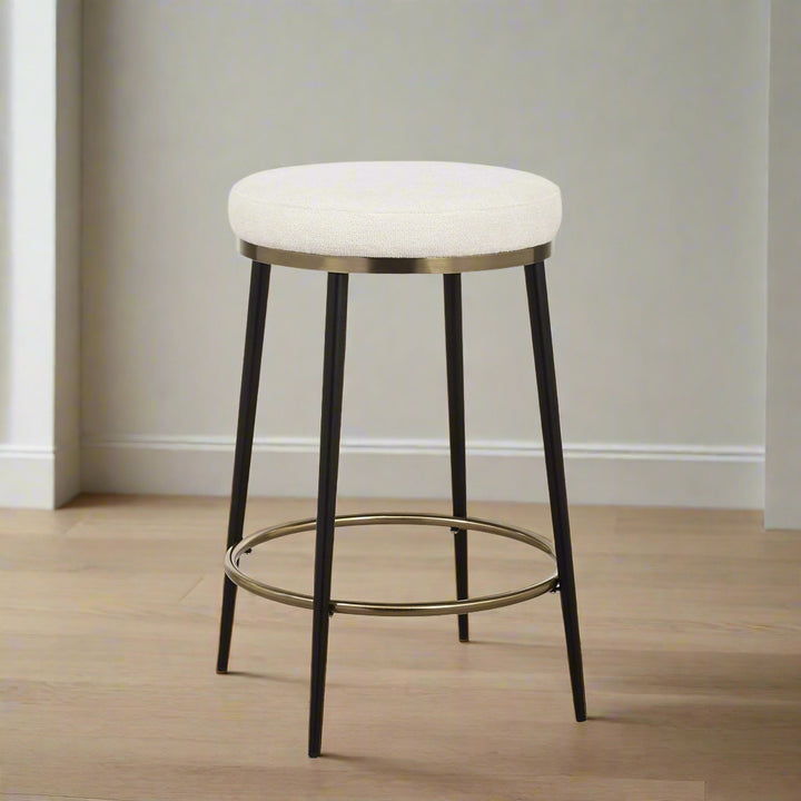 ENSEMBLE CREAM CHENILLE COUNTER STOOL