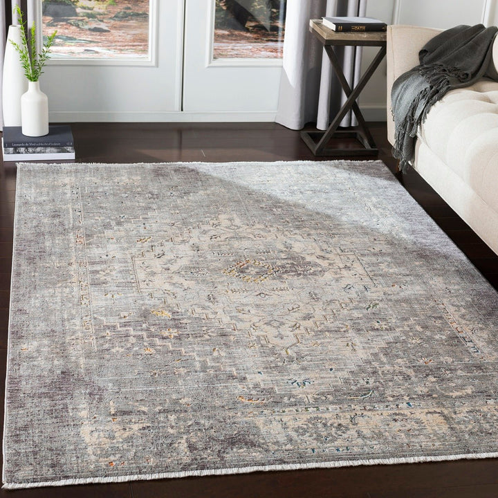 ERIS RUG: SILVER, STONE MULTI