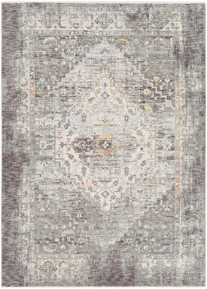 ERIS RUG: SILVER, STONE MULTI