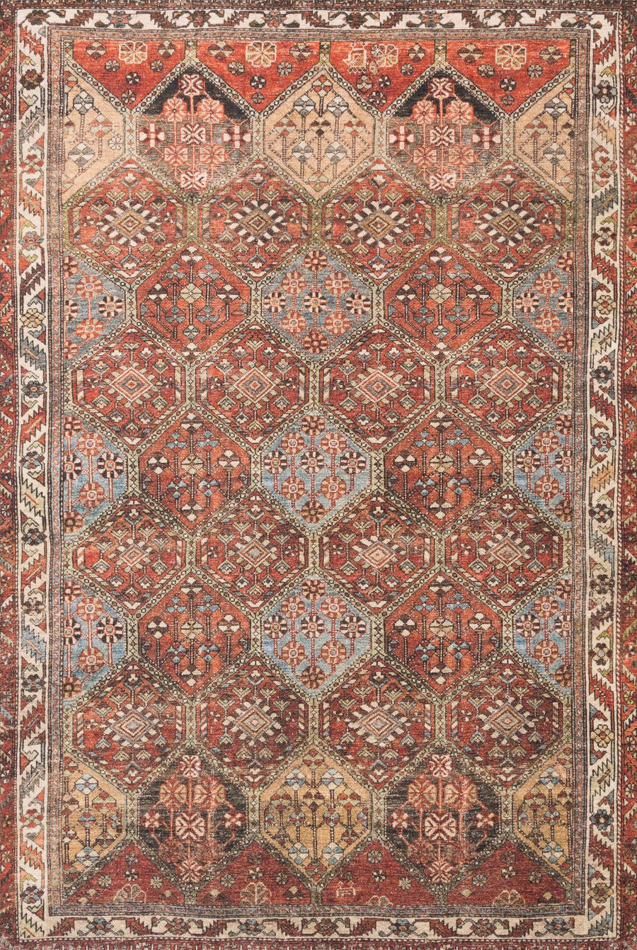 FERGUS VINTAGE PRINT RUG: SPICE MULTI