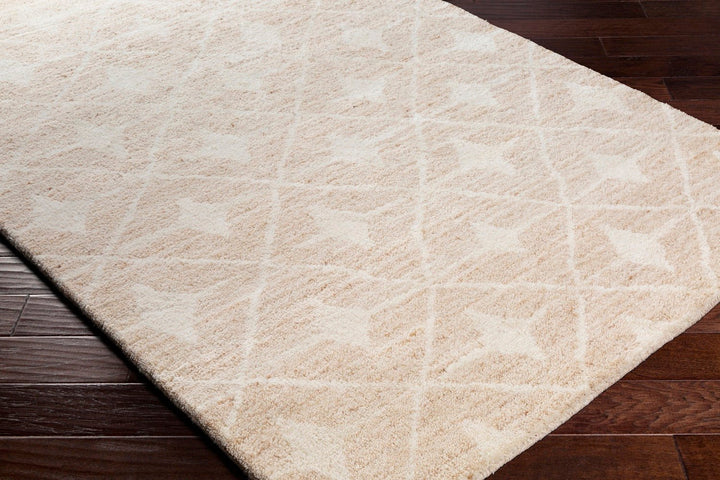 FEZ HAND KNOTTED WOOL RUG: WHEAT