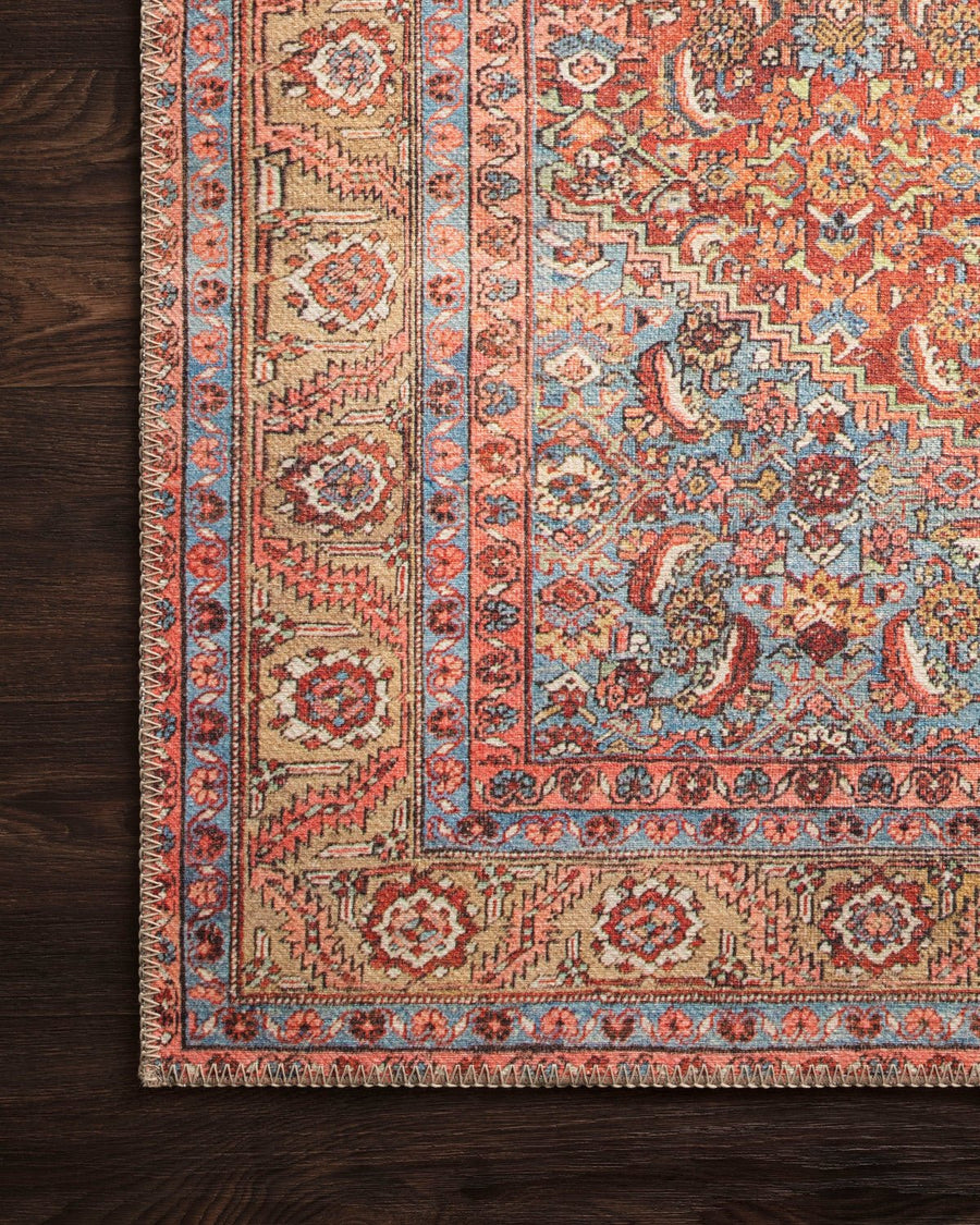 FILIPA VINTAGE PRINT RUG: TERRACOTTA MULTI