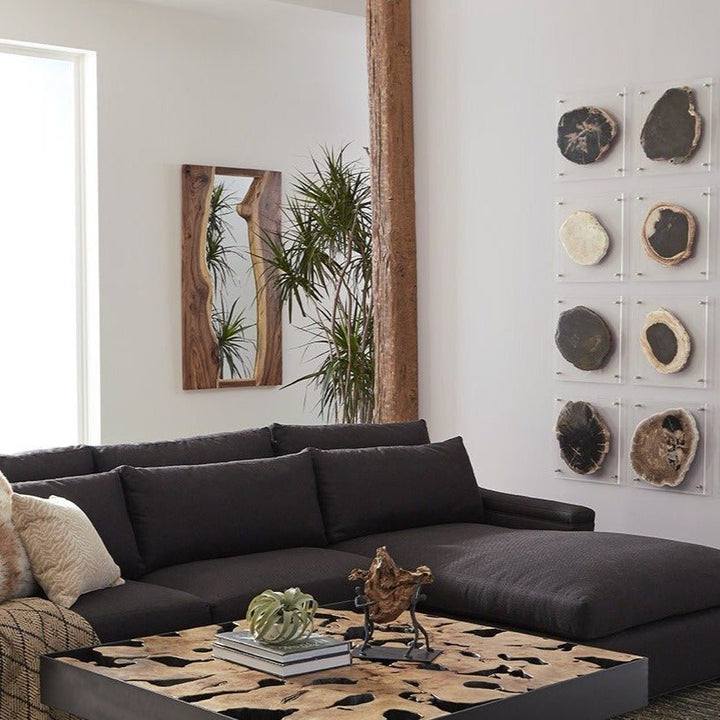 FLOATING PERTRIFIED SLICE WALL ART