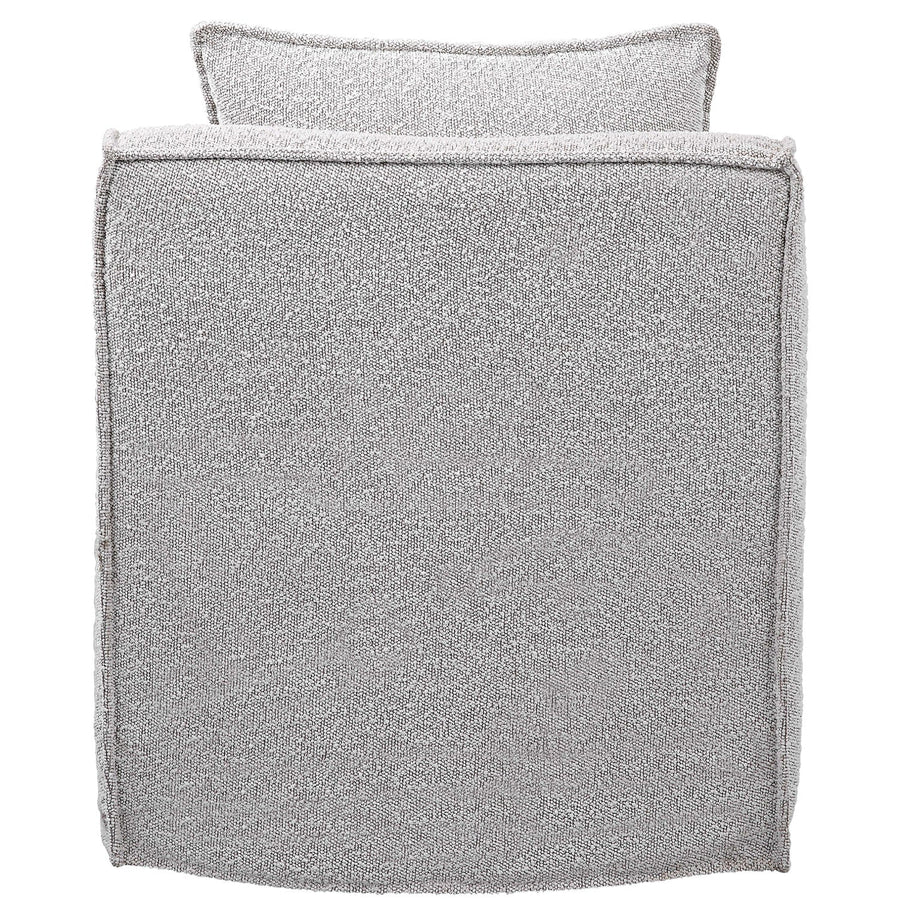 FONTANA IVORY - GREY BOUCLE SWIVEL CHAIR
