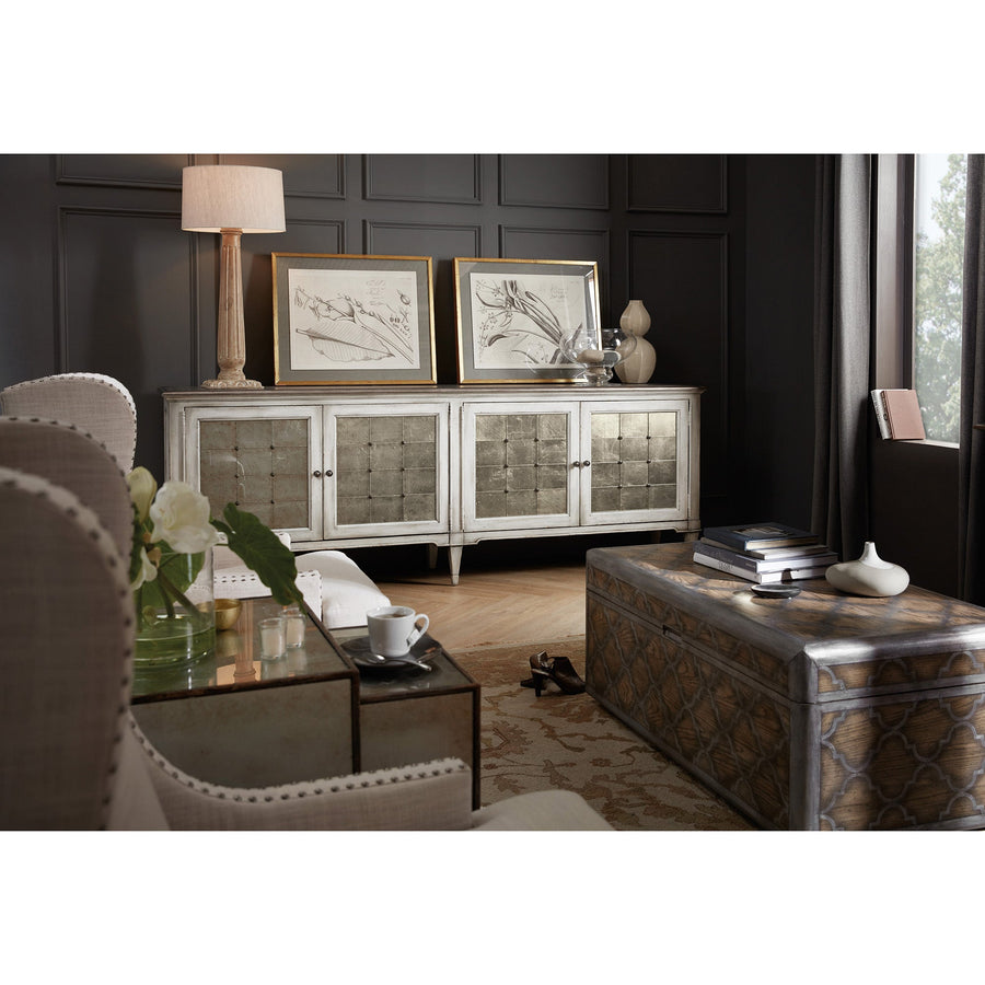 FOUR - DOOR WHITE CREDENZA