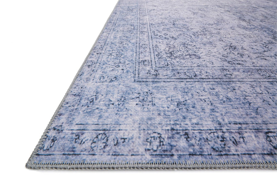 FREYA VINTAGE PRINT RUG: DISTRESSED DENIM