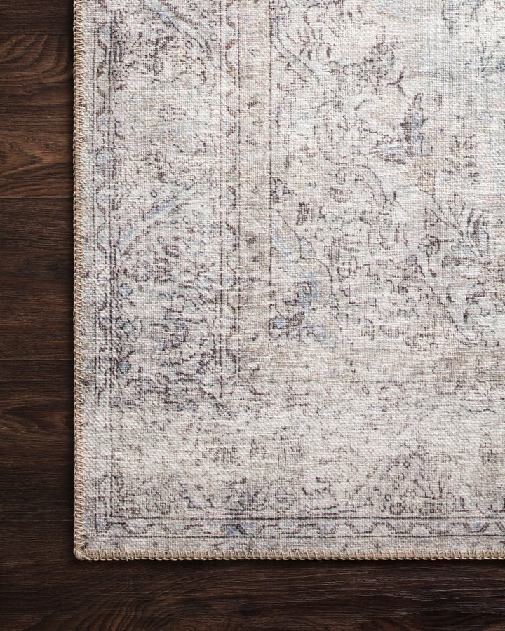 FREYA VINTAGE PRINT RUG: DISTRESSED SILVER