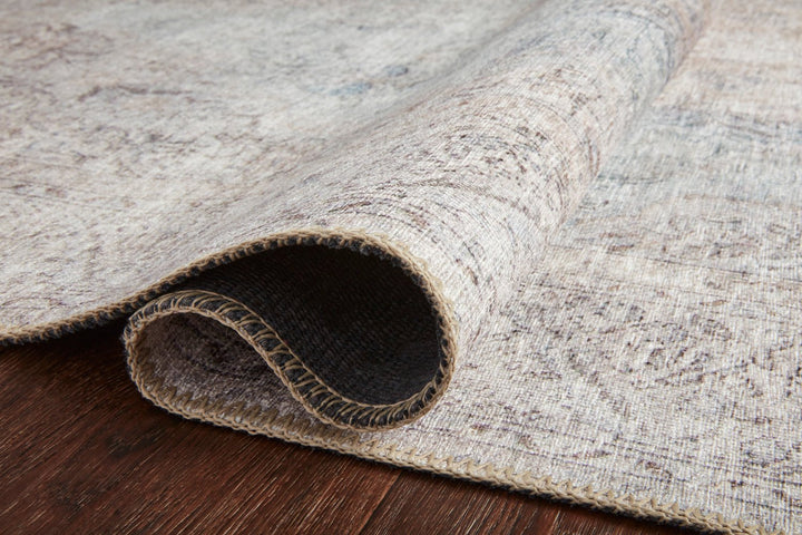 FREYA VINTAGE PRINT RUG: DISTRESSED SILVER