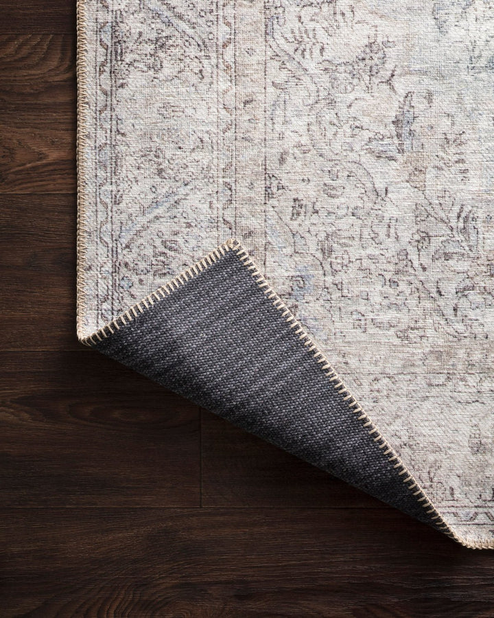 FREYA VINTAGE PRINT RUG: DISTRESSED SILVER