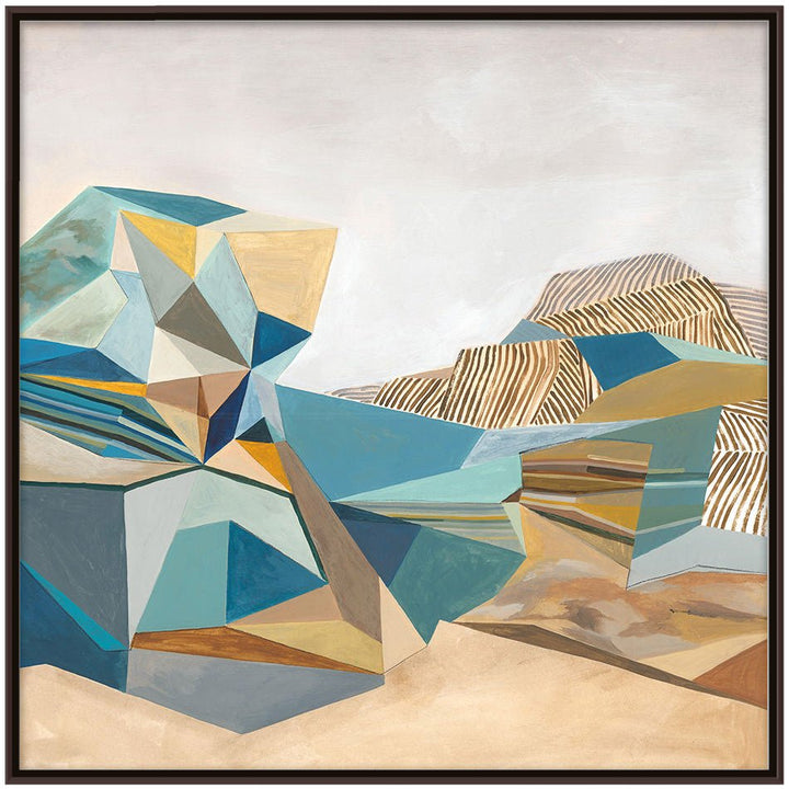 "GEOMETRIC LANDSCAPE" CANVAS ART DIPTYCH