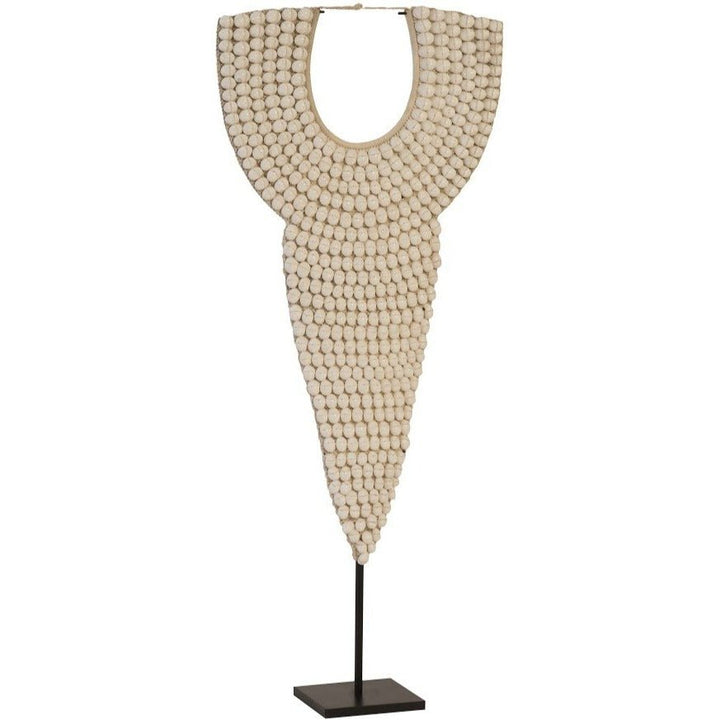 GIANT SHELL NECKLACE SCULPTURE ON STAND