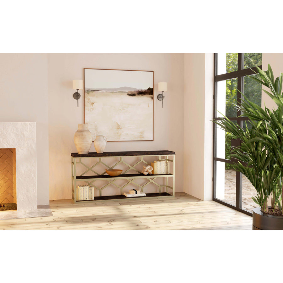 GILES DARK WOOD CONSOLE TABLE