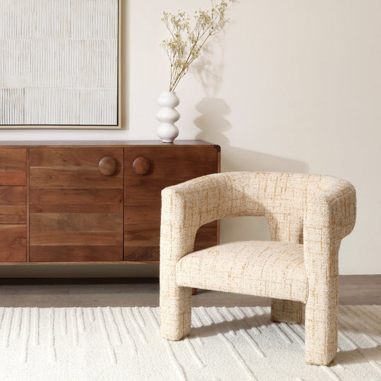 GINGER TWEED BARREL CHAIR