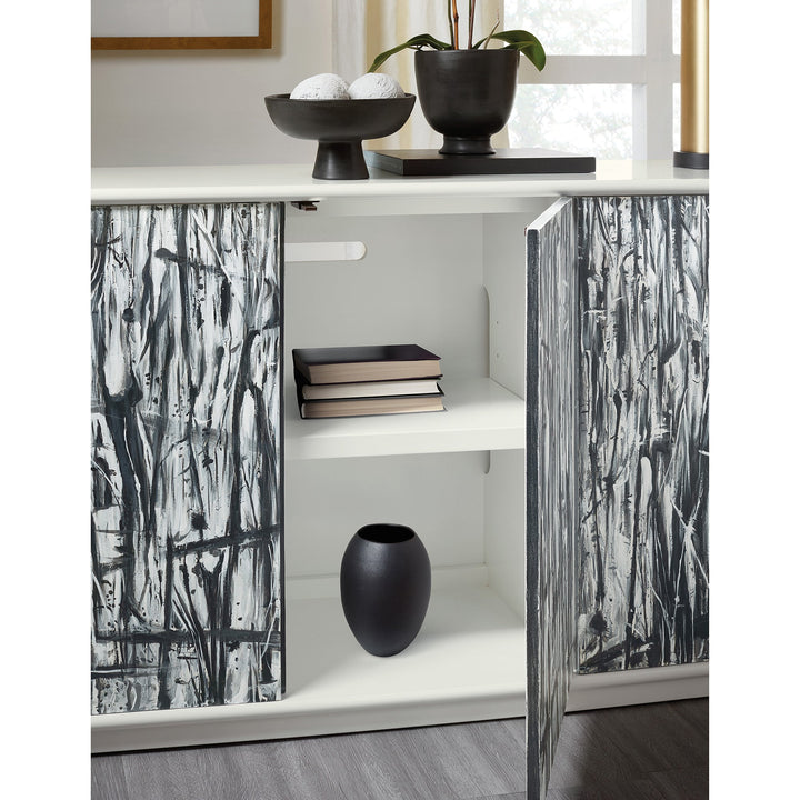 GRAFFITIO PAINTED DOOR CREDENZA