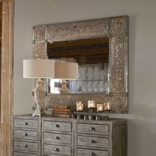 HARVEST SERENITY EMBOSSED MIRROR