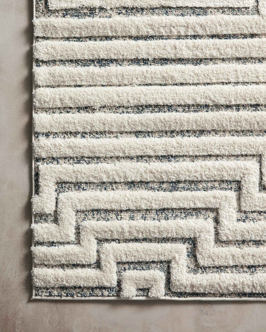 IKAR RUG: WHITE + DENIM