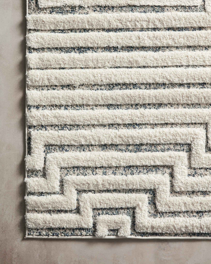 IKAR RUG: WHITE + DENIM